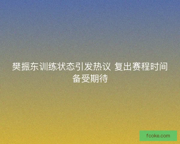 樊振东训练状态引发热议 复出赛程时间备受期待